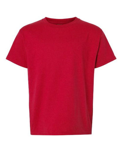 Gildan DryBlend® Youth T-Shirt 8000B Purple Custom Embroidered Business Logo