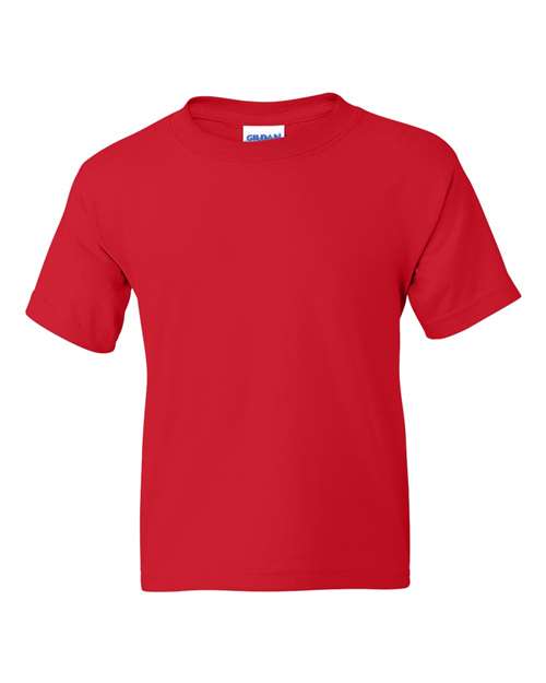 Gildan DryBlend® Youth T-Shirt 8000B Red Custom Embroidered Business Logo