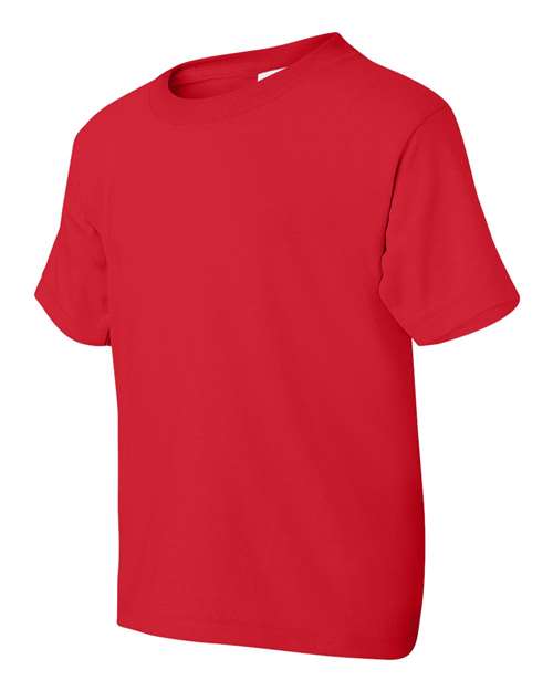 Gildan DryBlend® Youth T-Shirt 8000B Red Custom Embroidered Business Logo