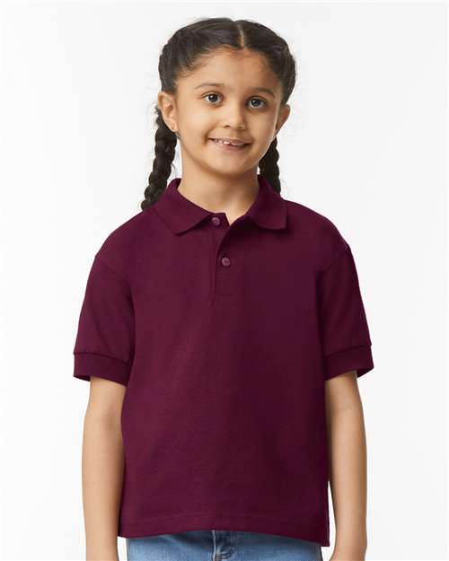 Gildan DryBlend® Youth Jersey Polo 8800B Custom Embroidered Business Logo