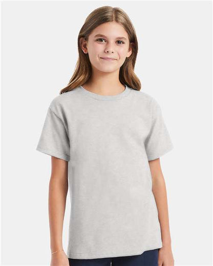 Custom Embroidered  Hanes Essential-T Youth T-Shirt 5480 Ash
