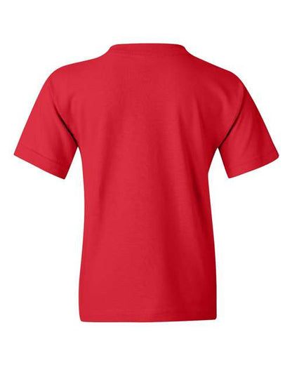Gildan Heavy Cotton™ Youth T-Shirt 5000B Red Custom Embroidered Business Logo