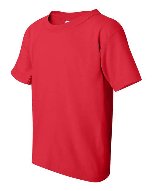 Gildan Heavy Cotton™ Youth T-Shirt 5000B Purple Custom Embroidered Business Logo