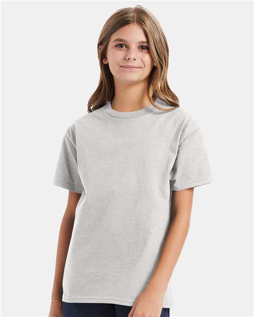 Custom Embroidered  Hanes Authentic Youth T-Shirt 5450 Ash