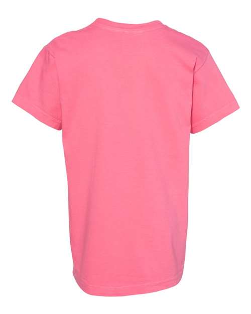 Comfort Colors Garment-Dyed Youth Heavyweight T-Shirt 9018 Crimson Custom Embroidered Business Logo