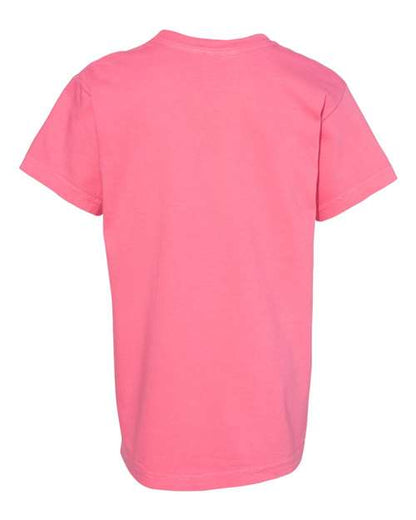 Comfort Colors Garment-Dyed Youth Heavyweight T-Shirt 9018 Crimson Custom Embroidered Business Logo