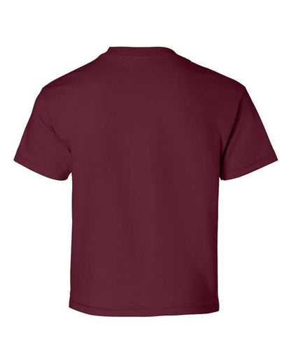 Gildan Ultra Cotton® Youth T-Shirt 2000B Maroon Custom Embroidered Business Logo
