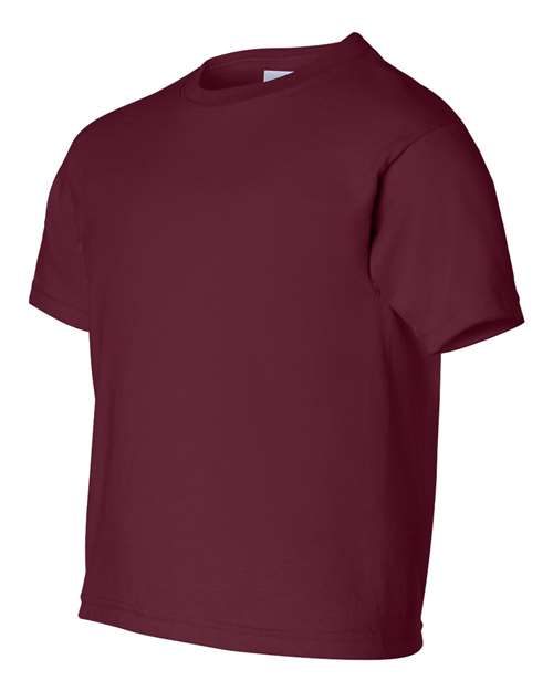 Gildan Ultra Cotton® Youth T-Shirt 2000B Maroon Custom Embroidered Business Logo