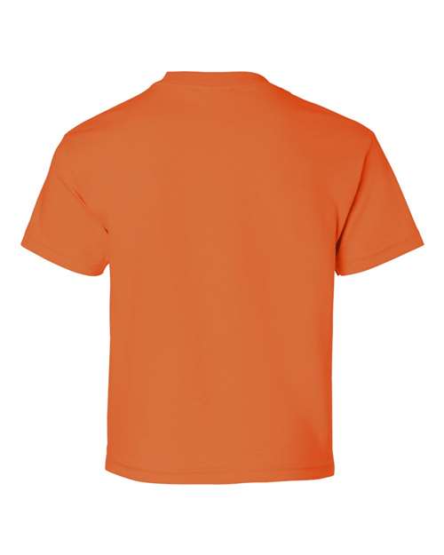 Gildan Ultra Cotton® Youth T-Shirt 2000B Safety Orange Custom Embroidered Business Logo