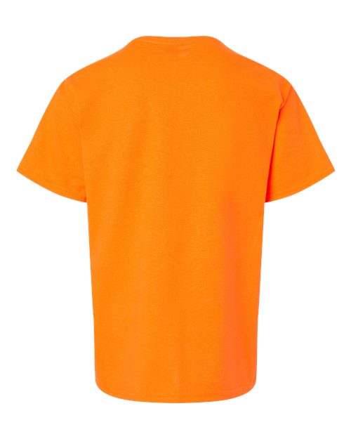Gildan Ultra Cotton® Youth T-Shirt 2000B Safety Green Custom Embroidered Business Logo