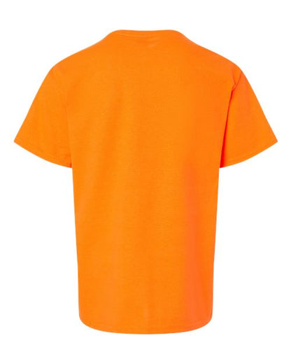 Gildan Ultra Cotton® Youth T-Shirt 2000B Safety Green Custom Embroidered Business Logo