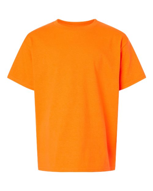 Gildan Ultra Cotton® Youth T-Shirt 2000B Safety Green Custom Embroidered Business Logo