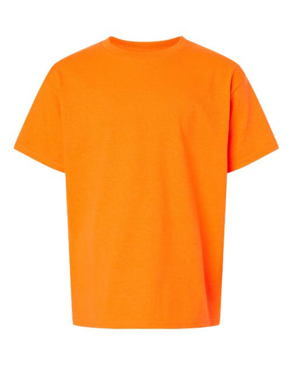 Gildan Ultra Cotton® Youth T-Shirt 2000B Safety Green Custom Embroidered Business Logo