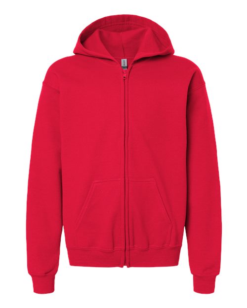 Gildan Heavy Blend™ Youth Full-Zip Hooded Sweatshirt 18600B Custom Embroidered Business Logo