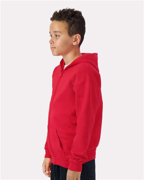 Gildan Heavy Blend™ Youth Full-Zip Hooded Sweatshirt 18600B Custom Embroidered Business Logo