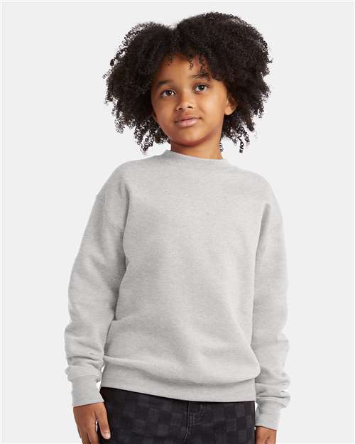 Custom Embroidered  Hanes Ecosmart® Youth Crewneck Sweatshirt P360  