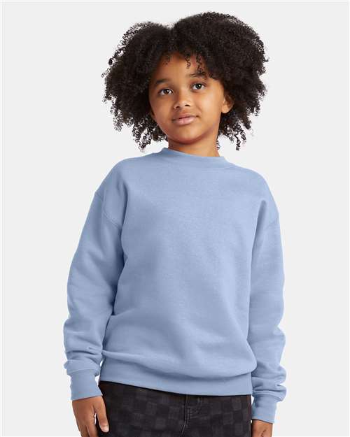 Custom Embroidered  Hanes Ecosmart® Youth Crewneck Sweatshirt P360  