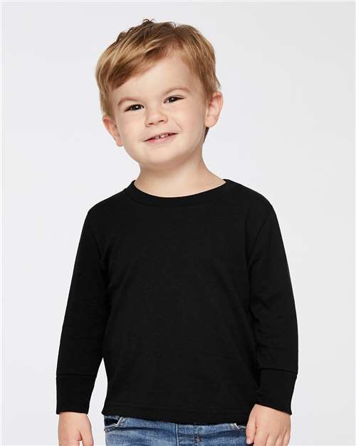 Custom Embroidered  Rabbit Skins Toddler Cotton Jersey Long Sleeve Tee 3311  