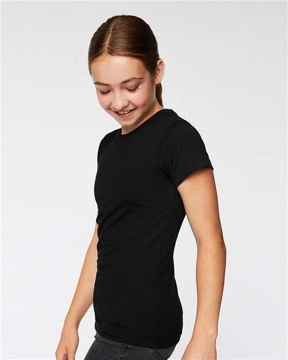 LAT Girls' Fine Jersey Tee 2616 Black