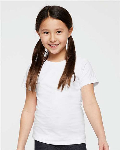 LAT Girls' Fine Jersey Tee 2616 White
