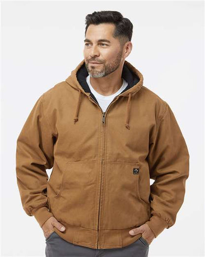 DRI DUCK Cheyenne Boulder Cloth™ Hooded Jacket with Tricot Quilt Lining Tall Sizes 5020T Custom Embroidered Business Logo