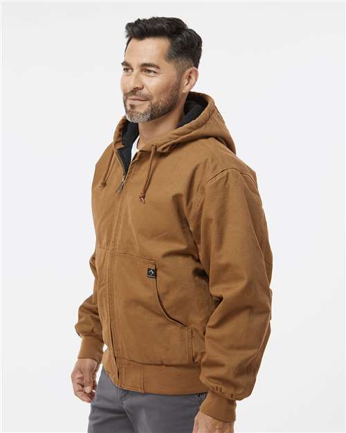 DRI DUCK Cheyenne Boulder Cloth™ Hooded Jacket with Tricot Quilt Lining Tall Sizes 5020T Custom Embroidered Business Logo