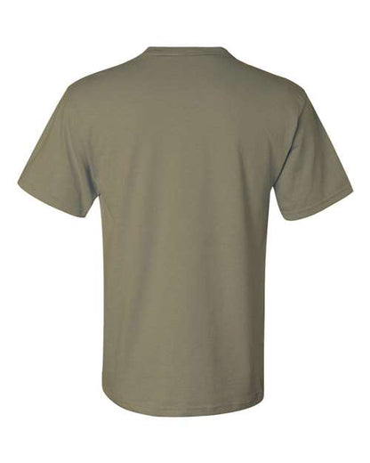 JERZEES Dri-Power® 50/50 Pocket T-Shirt 29MPR Khaki Custom Embroidered Business Logo