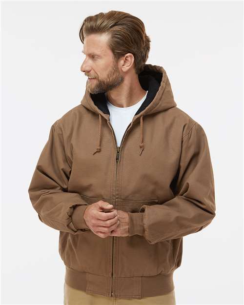 DRI DUCK Cheyenne Boulder Cloth™ Hooded Jacket with Tricot Quilt Lining Tall Sizes 5020T Custom Embroidered Business Logo