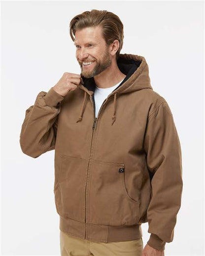 DRI DUCK Cheyenne Boulder Cloth™ Hooded Jacket with Tricot Quilt Lining Tall Sizes 5020T Custom Embroidered Business Logo