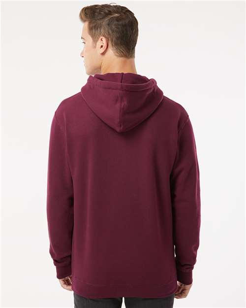 Independent Trading Co. Heavyweight Hooded Sweatshirt IND4000 Maroon Custom Embroidered Business Logo