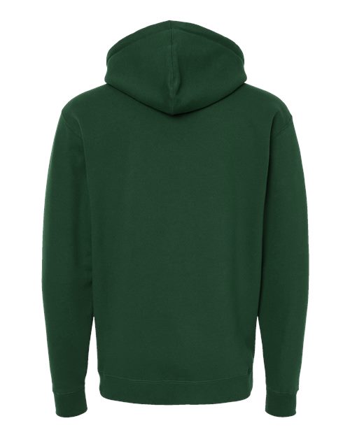Independent Trading Co. Heavyweight Hooded Sweatshirt IND4000 Dark Green Custom Embroidered Business Logo