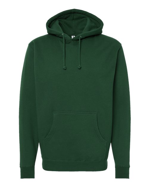 Independent Trading Co. Heavyweight Hooded Sweatshirt IND4000 Dark Green Custom Embroidered Business Logo