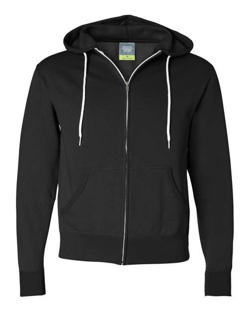 Independent Trading Co. Lightweight Full-Zip Hooded Sweatshirt AFX90UNZ Custom Embroidered Business Logo