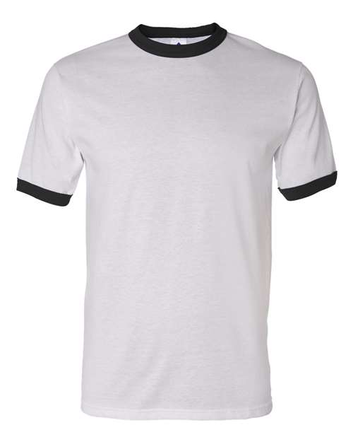 Augusta Sportswear 50/50 Ringer T-Shirt 710 White/ Black