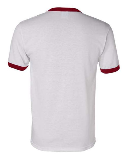 Augusta Sportswear 50/50 Ringer T-Shirt 710 White/ Red