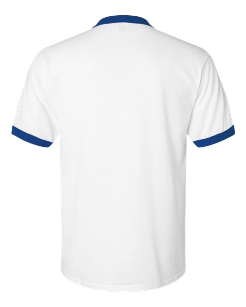 Augusta Sportswear 50/50 Ringer T-Shirt 710 White/ Royal