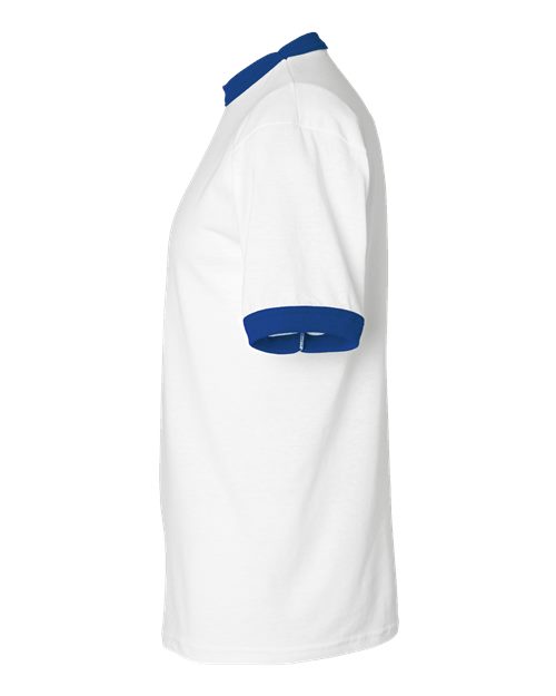 Augusta Sportswear 50/50 Ringer T-Shirt 710 White/ Royal