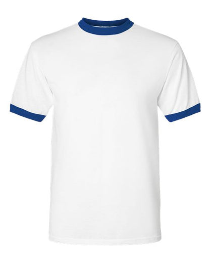 Augusta Sportswear 50/50 Ringer T-Shirt 710 White/ Royal