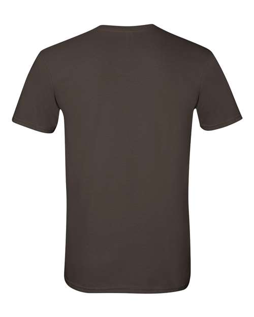 Gildan Softstyle® T-Shirt 64000 Dark Chocolate Custom Embroidered Business Logo