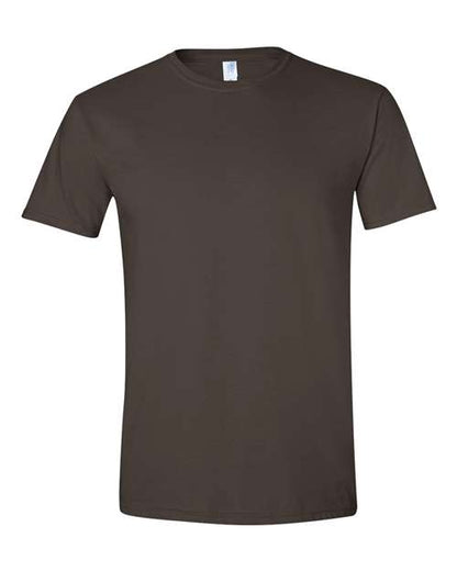 Gildan Softstyle® T-Shirt 64000 Dark Chocolate Custom Embroidered Business Logo