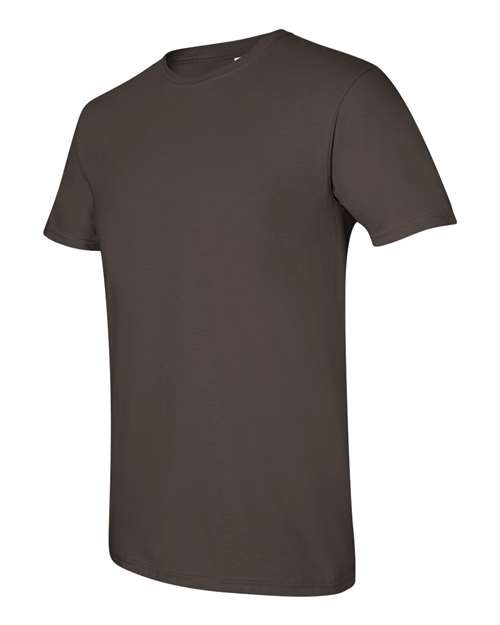 Gildan Softstyle® T-Shirt 64000 Dark Chocolate Custom Embroidered Business Logo