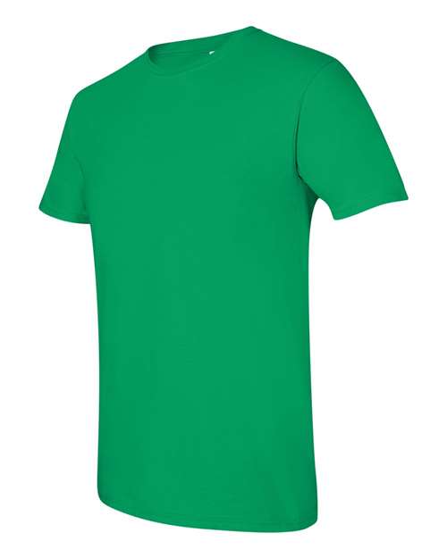 Gildan Softstyle® T-Shirt 64000 Irish Green Custom Embroidered Business Logo