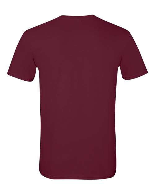 Gildan Softstyle® T-Shirt 64000 Maroon Custom Embroidered Business Logo