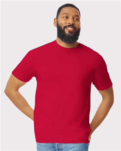 Gildan Softstyle® T-Shirt 64000 Red Custom Embroidered Business Logo