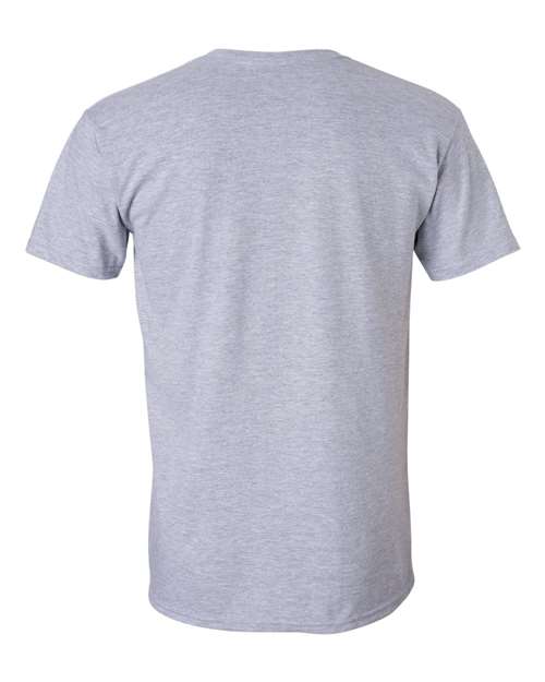 Gildan Softstyle® T-Shirt 64000 Sport Grey Custom Embroidered Business Logo