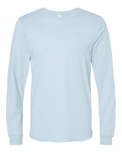 BELLA + CANVAS Eco-Fleece Baller Short Sleeve Hoodie 3501 Baby Blue Custom Embroidered Business Logo