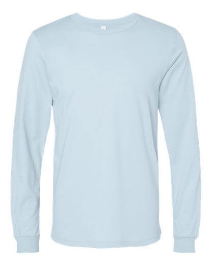 BELLA + CANVAS Eco-Fleece Baller Short Sleeve Hoodie 3501 Baby Blue Custom Embroidered Business Logo