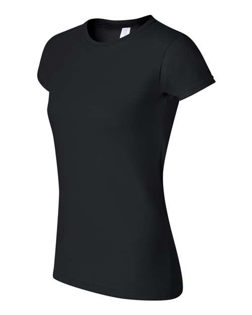 Gildan Softstyle® Women’s T-Shirt 64000L Black Custom Embroidered Business Logo