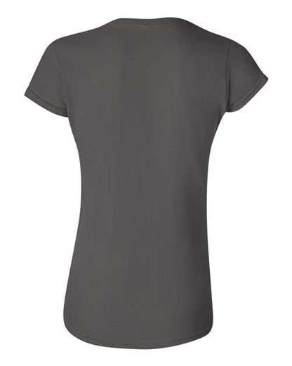 Gildan Softstyle® Women’s T-Shirt 64000L Charcoal Custom Embroidered Business Logo