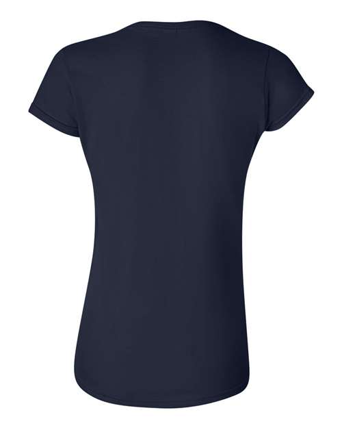 Gildan Softstyle® Women’s T-Shirt 64000L Navy Custom Embroidered Business Logo